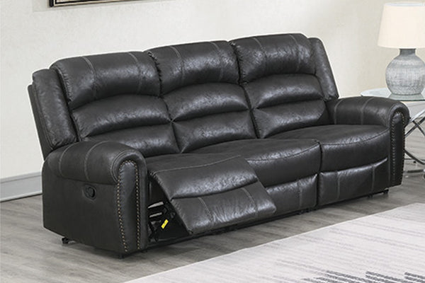 English Elm 1pc Power Reclining Sofa Leatherette Upholstery Usb Charging Nailhead Living Room B011S02331