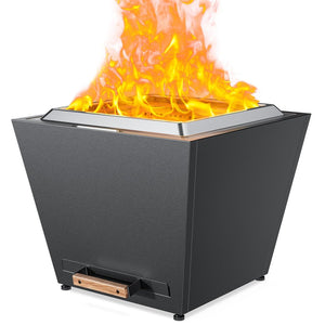 English Elm Cyberpit One Pro 25-Inch Smokeless Fire Pit - Portable Wood-Burning Design For Clean Outdoor Fun! W944P272791