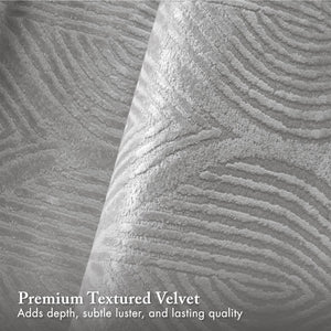 English Elm 10-piece California King Velvet Jacquard Comforter Set Layered Bedding with Microfiber Shams Grey B035P482945