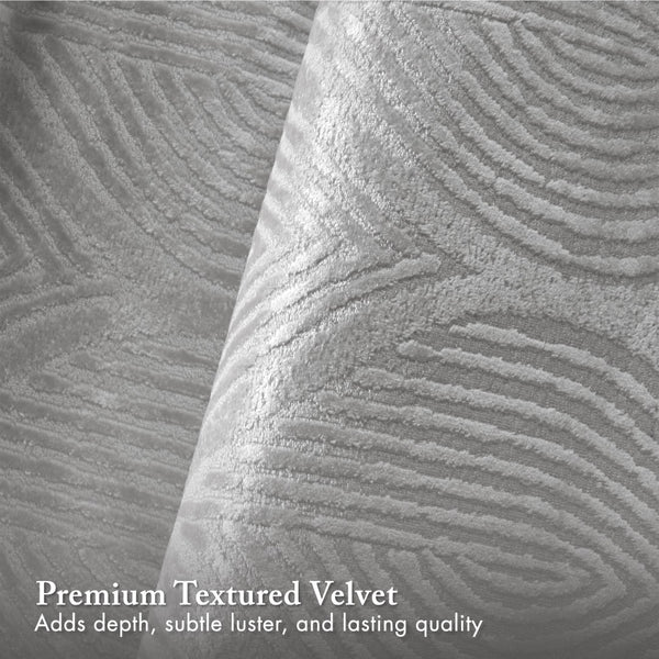 English Elm 10-piece California King Velvet Jacquard Comforter Set Layered Bedding with Microfiber Shams Grey B035P482945