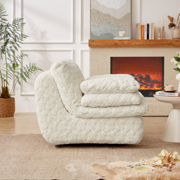 English Elm Liyasi Full Compression Swivel Lounge Chair - Cozy Ergonomic Seat With Memory Foam For Relaxation W820P312318