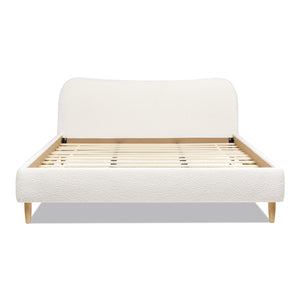 English Elm Jennifer Taylor Home - Roman Upholstered King Bed With Curved Headboard In Ivory Boucle - Modern Elegance & Eco-Friendly Style B2719P238213