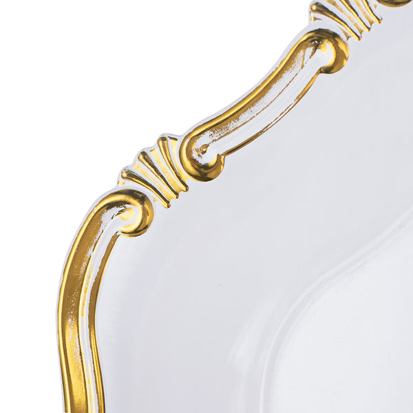 English Elm 8 Pack Plastic Charger Plates, 13" – Elegant Table Decor For Events, Durable & Reusable Design! W2078P285452