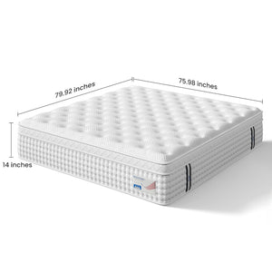 English Elm 12 Inch King Hybrid Mattress Gel Foam Pocket Springs Firm Support Cool Sleep B2716P415660