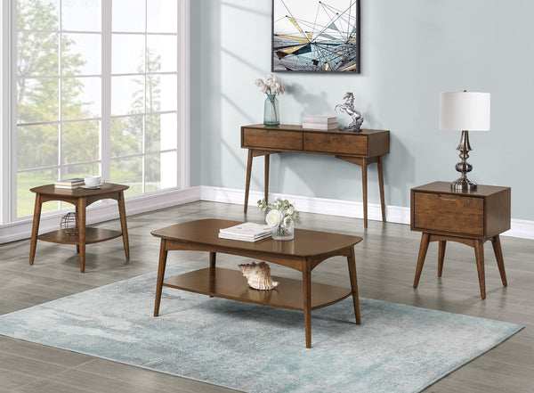 OSP Home Furnishings Copenhagen Console Table Walnut