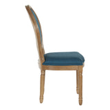 OSP Home Furnishings Lillian Oval Back Chair Klein Azure