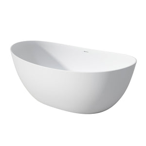 English Elm 65 Inch Freestanding Soaking Tub Eco Stone Resin Matte Spa Basin Modern Bath T3785P353968