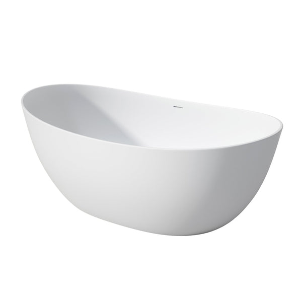 English Elm 65 Inch Freestanding Soaking Tub Eco Stone Resin Matte Spa Basin Modern Bath T3785P353968