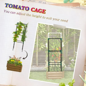 English Elm Garden Galvanized Steel Raised Planter with Integrated Trellis for Climbing Vegetables T3971P422763