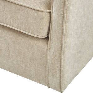 JLA Home Madison Park - Chenille swivel chair with wingback silhouette, high-density foam comfort and 360° metal base for style and support Cream MP103-0287