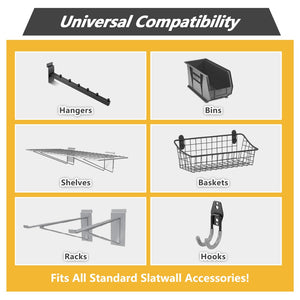 English Elm Heavy Duty Pvc Slatwall Garage Storage System Modular Wall Mounted Tool Organizer W1422P286710