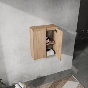 English Elm 12" Bathroom Side Cabinet - Sleek Wall-Mounted Organizer With Soft-Close Doors & Stylish Design W999S00216
