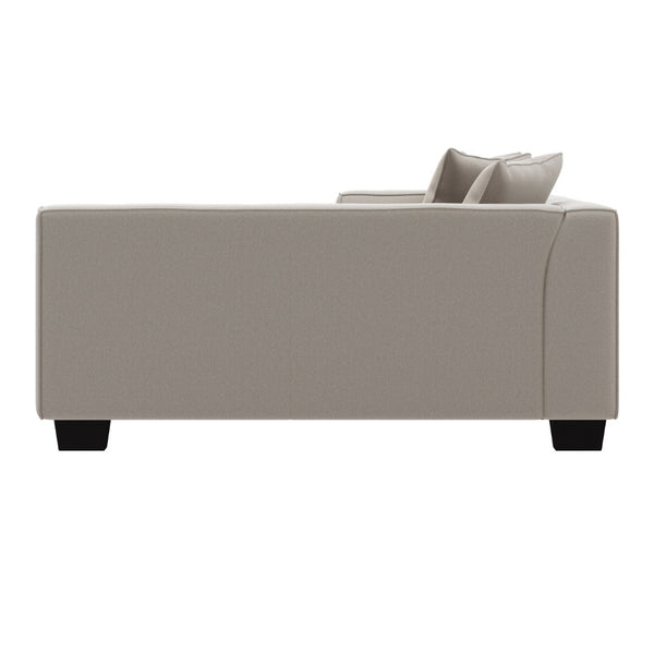 English Elm Marston Corduroy L-shape Sectional Sofa Deep Seating Six Seat Modern Living Room Gray B127S00001
