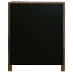 English Elm Verona Five Drawer Walnut Veneer Chest with Cedar Lined Storage for Modern Bedrooms B062P447805