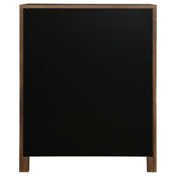 English Elm Verona Five Drawer Walnut Veneer Chest with Cedar Lined Storage for Modern Bedrooms B062P447805