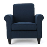 Christopher Knight Home® - Noble House - Freemont Dark Blue Fabric Club Chair