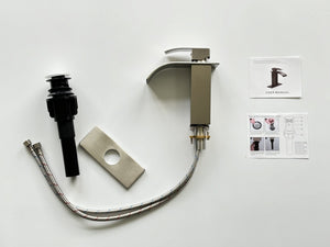 English Elm Single Handle Bathroom Faucet - Modern Brushed Nickel Lavatory Faucet For Easy Installation & Durability P2 T3177P388145-GIGA