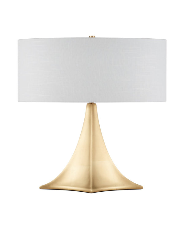Currey & Company Cassia Table Lamp - Stunning Gold Metallic Design For Elegant Spaces, Perfect For Desks & Consoles Brass Composite 6000-1043-currey-company