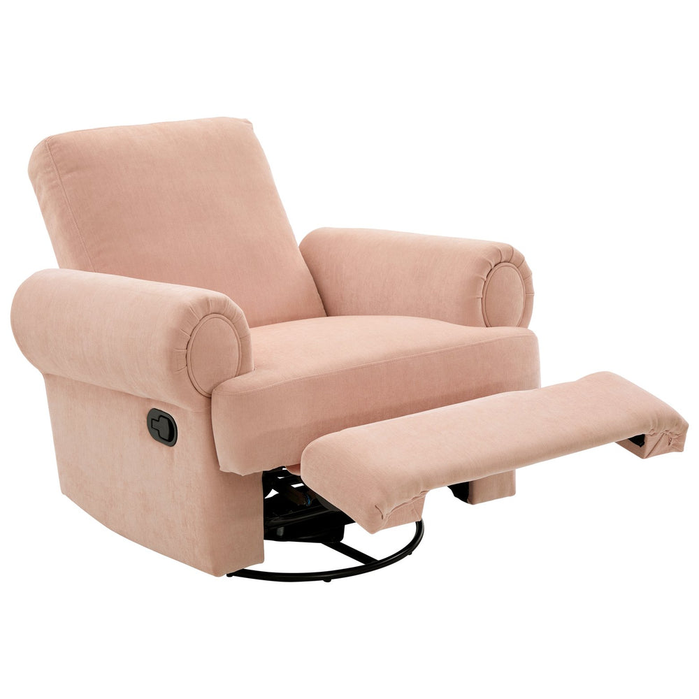 English Elm Christopher Knight Home® - Manual Recliner Sofa with 360° Swivel Rocker, Adjustable 110°–160° Back, Plush Chenille Seat Comfort Pink N763P330954P