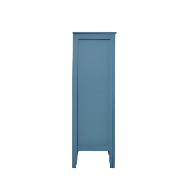 English Elm Daniel Assembled 5-Drawer Chest with English Dovetail Drawers, Metal Hardware & Solid Wood Frame Teal 51 L x 34 W x 18 H B078P400746