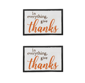 English Elm Set Of 2 Thanks Wall Signs - Rustic Farmhouse Wall Art For Fall, Thanksgiving & Harvest Decor W2078P246227-GIGA