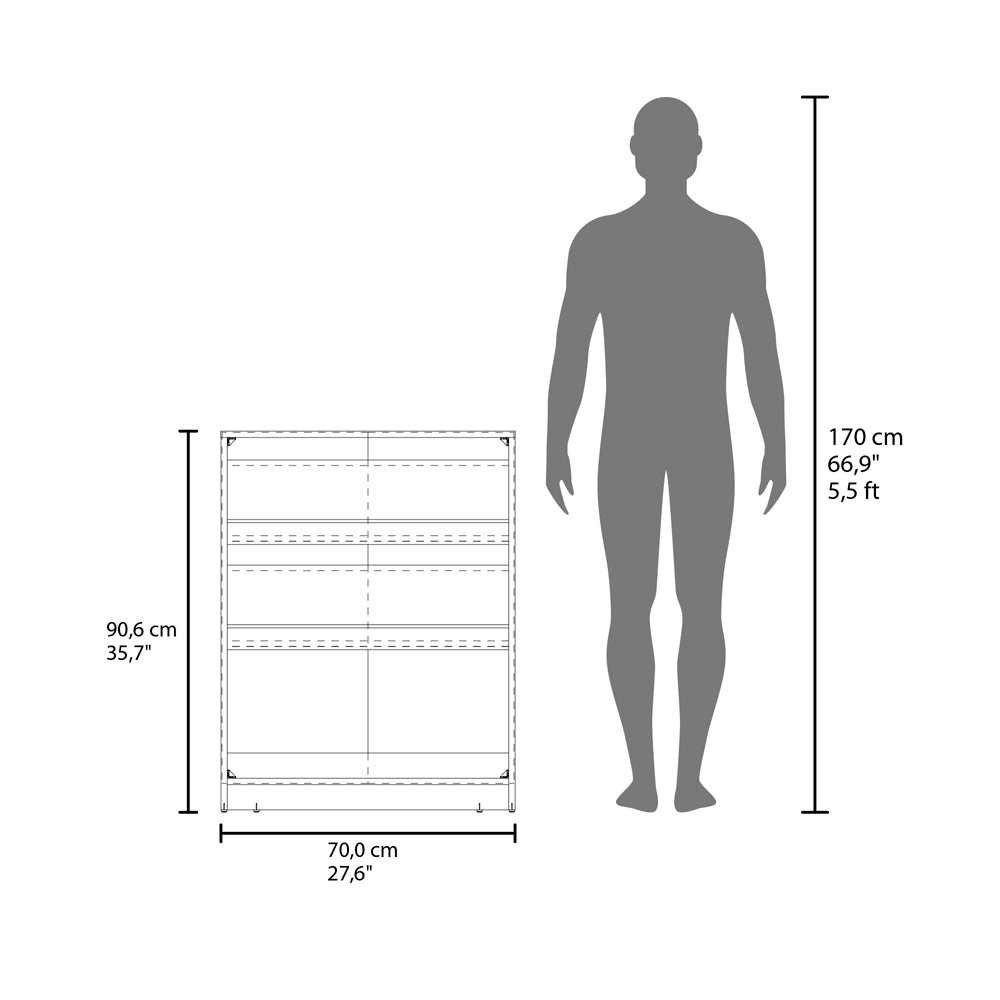 English Elm Gillham 3-Tier Shoe Rack in Black — Modern Angled Shelves, Ventilated Engineered Wood Storage Display B092P315575