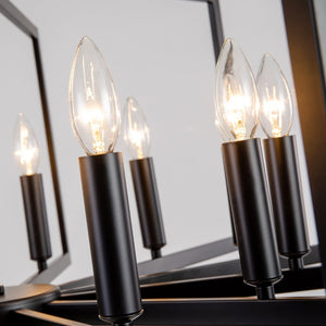 English Elm 12light Tiered Lantern Chandelier Matte Black Metal Industrial Farmhouse Foyer Fixture W5008P465323