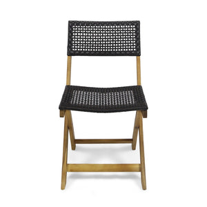 English Elm Hillside Acacia Wood Outdoor Bistro Set with Cane Seats Foldable Patio Dining 65090.00