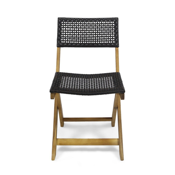 English Elm Hillside Acacia Wood Outdoor Bistro Set with Cane Seats Foldable Patio Dining 65090.00