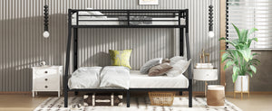 English Elm Metal Twin Xl Over Queen Bunk Bed – Space-Saving Design, Strong Steel Frame, No Box Spring Needed! W1580P336606