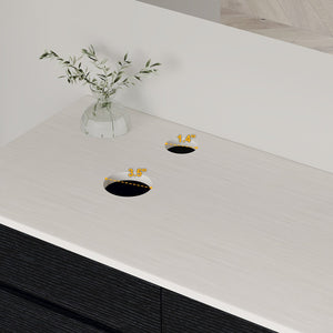 English Elm 31.5" Floating Bathroom Vanity Base Black Wood Grain Soft Close Modern Farmhouse W3136P500133