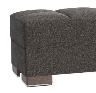 English Elm PrimeNest NimbusFlow Ottoman with Storage and Chenille Upholstery, Click-Clack Convertible Comfort Gray B030P280973