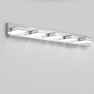 English Elm Modern Chrome LED Vanity Light 5-Light Wall Sconce for Bathroom Mirror — Sleek, Rust‑Resistant LED Lighting W1340P248801