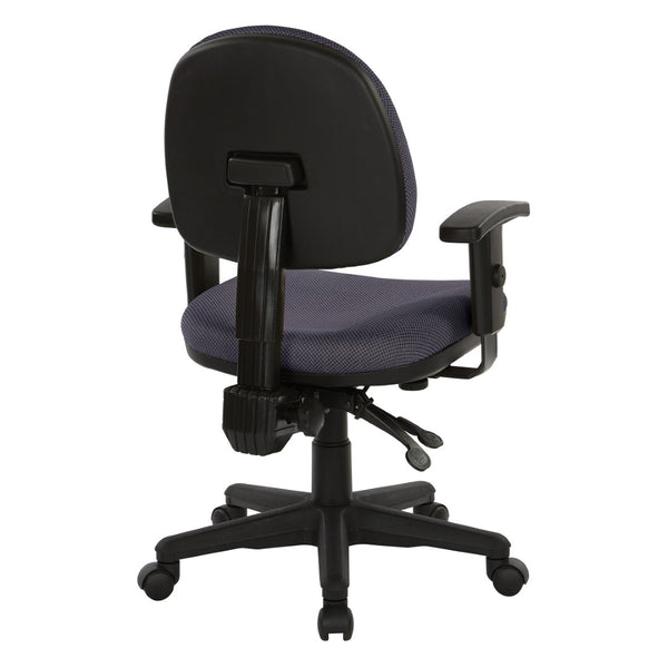 OSP Home Furnishings Sculptured Ergonomic Office Chair with Lumbar Support and Greenguard Certified Padding Jet 8180-297