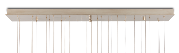 Parish Rectangular Multi-Drop Pendant - Elegant White Glass Shades in Antique Brass Finish Design