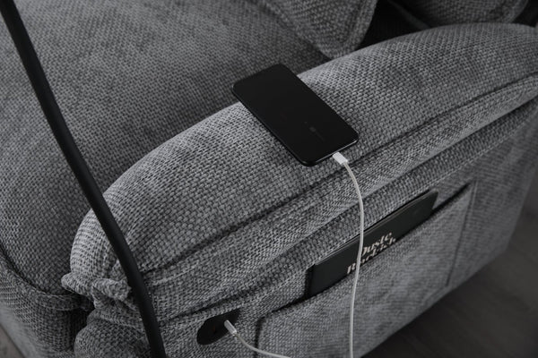 English Elm United U-Shaped Sectional Sofa 106" Cloud Couch - Comfy Chenille, Storage Ottoman, Usb Ports & Pillows W1568S00232-GIGA