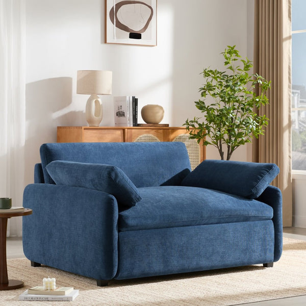English Elm 50*43" Oversized Chenille Armchair - Luxurious Deep Seating, Modern Color-Block Accent Chair, 7 Colors N723P235042P-GIGA