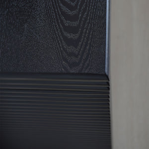 English Elm Modern Black Console Table With Ribbed Front Design - Sleek Entryway, Hallway, Or Living Room Accent W2729P199006