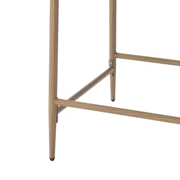 English Elm 25" Farmhouse Counter Stools Set of 2 Woven Rattan Back Iron Frame Kitchen Island N762P329154D
