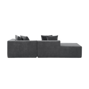 English Elm 101-inch Corduroy L-shaped Sectional Sofa Deep Seat Modular Lounge for Living Room W3480S00003