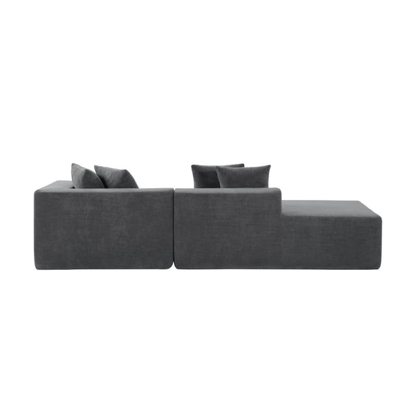 English Elm 101-inch Corduroy L-shaped Sectional Sofa Deep Seat Modular Lounge for Living Room W3480S00003