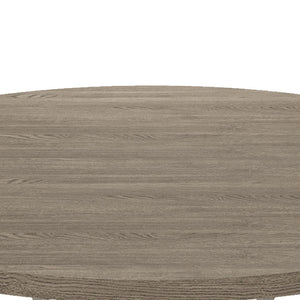 English Elm Taranto 59 Inch Round Pedestal Dining Table Seats Six with Distressed Gray Top B2749S00226