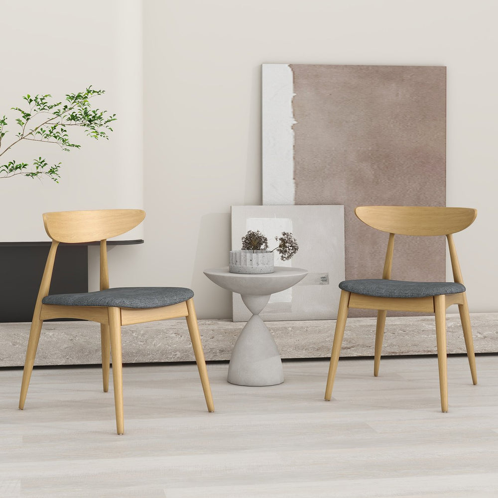 English Elm Christopher Knight Home® - Set Of 2 Retro Rubberwood Chairs With Ergonomic Design & Plush Cushions For Stylish Comfort N759P307037L