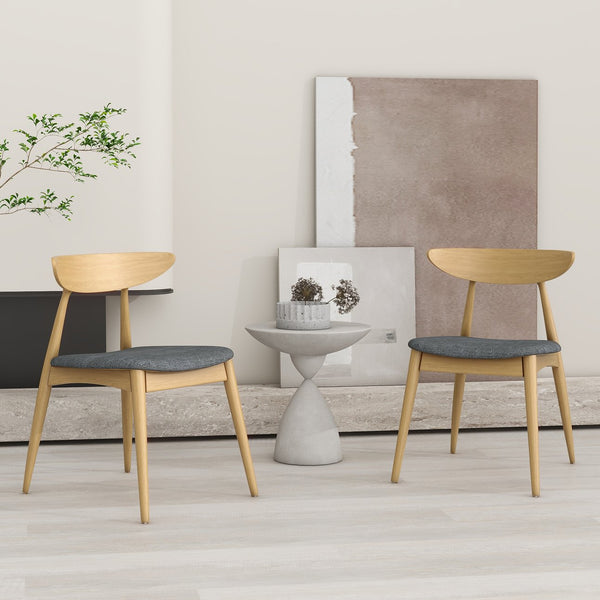 English Elm Christopher Knight Home® - Set Of 2 Retro Rubberwood Chairs With Ergonomic Design & Plush Cushions For Stylish Comfort N759P307037L