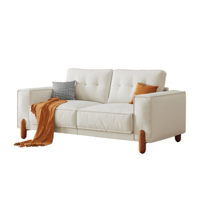 English Elm Couches Cloud-Like Chenille Loveseat 65" Compact Tufted Sofa 24" Deep Seat 900lb Sturdy Frame W2656P171901