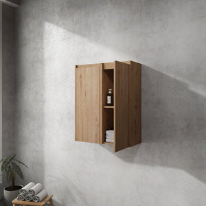 English Elm 12" Bathroom Side Cabinet - Sleek Wall-Mounted Organizer With Soft-Close Doors & Stylish Design W999S00216