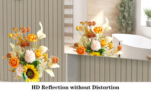 English Elm 24'' Aluminum Medicine Cabinet Wall Mount Bathroom Mirror with Adjustable Interior Shelves W708P379205