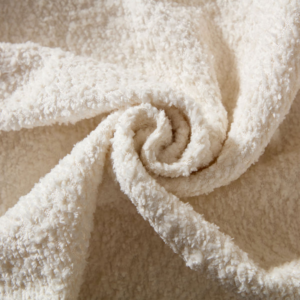 English Elm Modern Curved Sofa Romantic Heart Backrest in Beige Fleece with Deep 25" Seat, Plush Pillows & Two-Piece Shippping W3208S00015