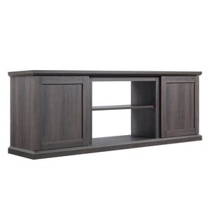English Elm Franklin 60" TV Stand with Soft-Close Doors and Concealed Shelves for Elegant Media Storage Brown B365P398320