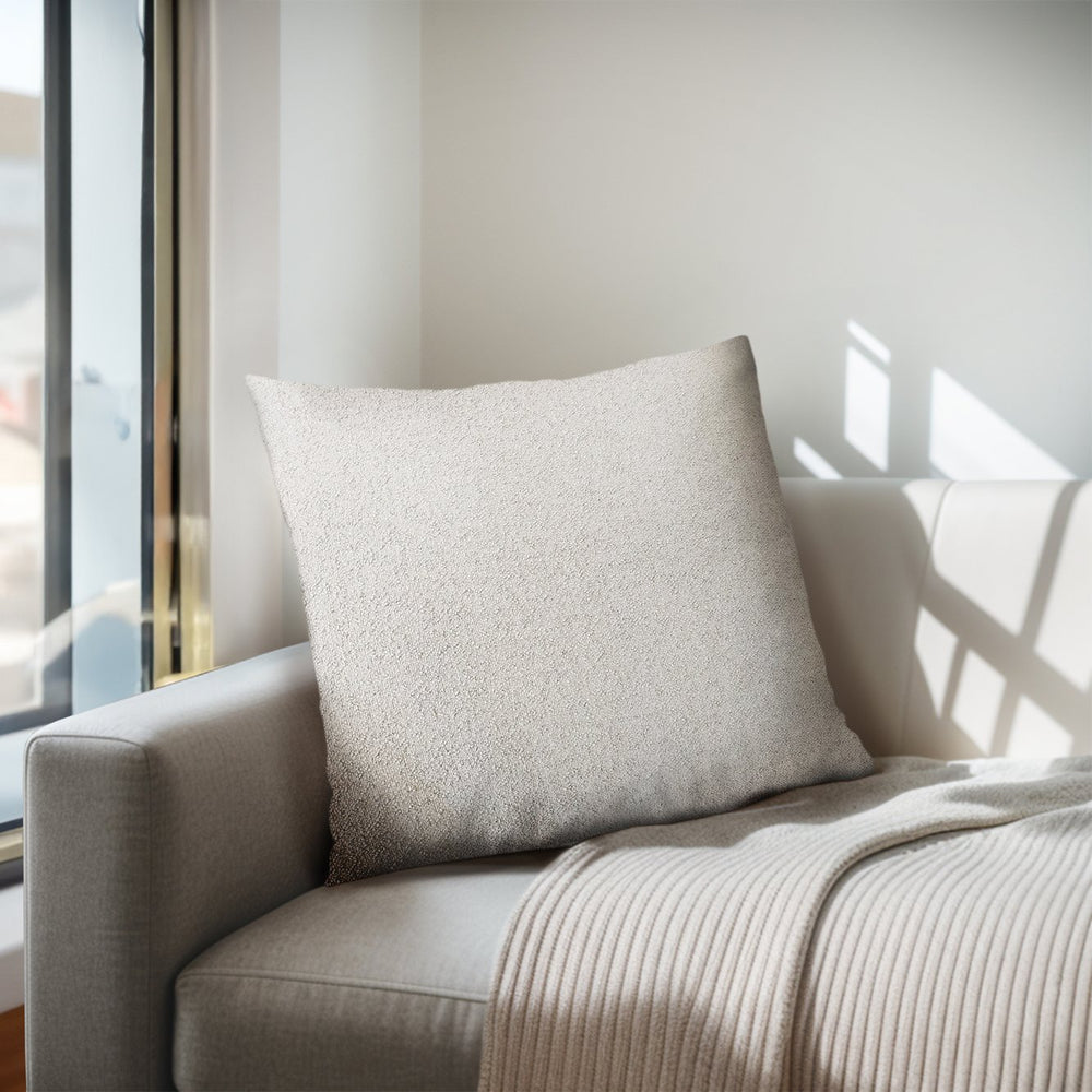 JLA Home Chapel Hill - Solid Feather-Filled Square Pillow 20x20 | Plush, Durable Polyester Shell, Tailored Modern Accent for Sofa Med Grey CH30-0030